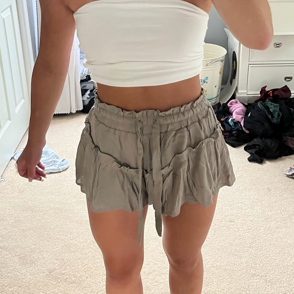 Ruffled Flowy Shorts